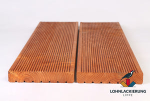 Terrassendiele Sibirische Lärche, 27  x 142 mm, grob / fein